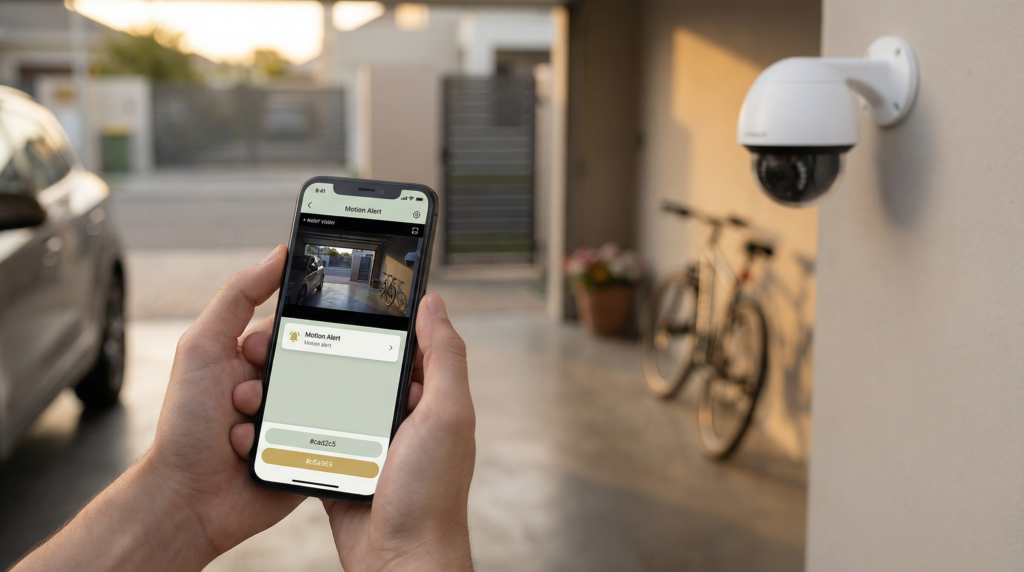 Cámara de seguridad domo PTZ Full HD 2MP con visión nocturna a color. Rotación 360° y inclinación 90°, audio bidireccional, detección de movimiento con alarma. WiFi 5GHz/2.4GHz, almacenamiento microSD 128GB, IP66 resistente al agua. Ideal para interior y exterior. Incluye accesorios de instalación.