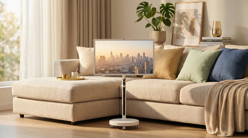 La Smart TV portátil de 32" con ruedas que lleva el entretenimiento a cualquier rincón de tu hogar image from image (22)